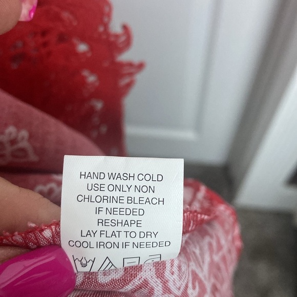 Eyeshadow Red Bandana Print Kimono Cardigan Cover Up sz L/XL NWOT - Picture 9 of 9